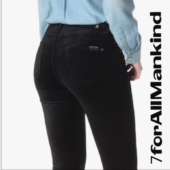 7 For All Mankind Denim - 7 Seven for All Mankind Black Velvet Jeans - 27